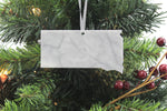 South Dakota Marble Christmas Ornament