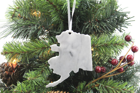 Alaska Marble Christmas Ornament