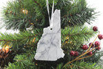 New Hampshire Marble Christmas Ornament