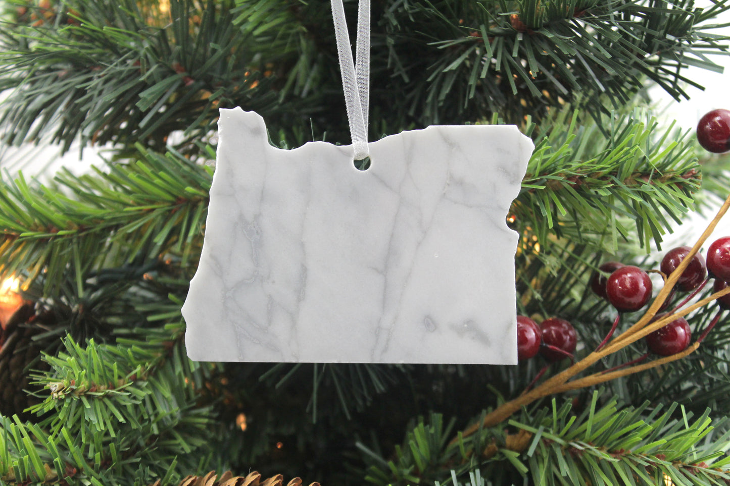 Oregon Marble Christmas Ornament