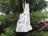 New Hampshire Marble Christmas Ornament