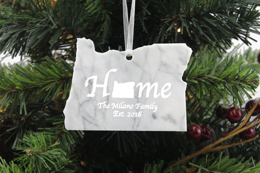 Oregon Marble Christmas Ornament