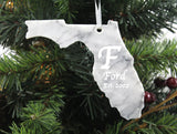 Florida Marble Christmas Ornament