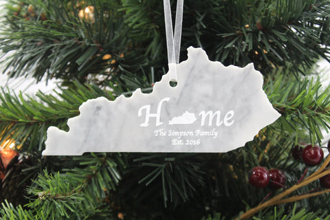 Kentucky Marble Christmas Ornament