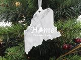 Maine Marble Christmas Ornament