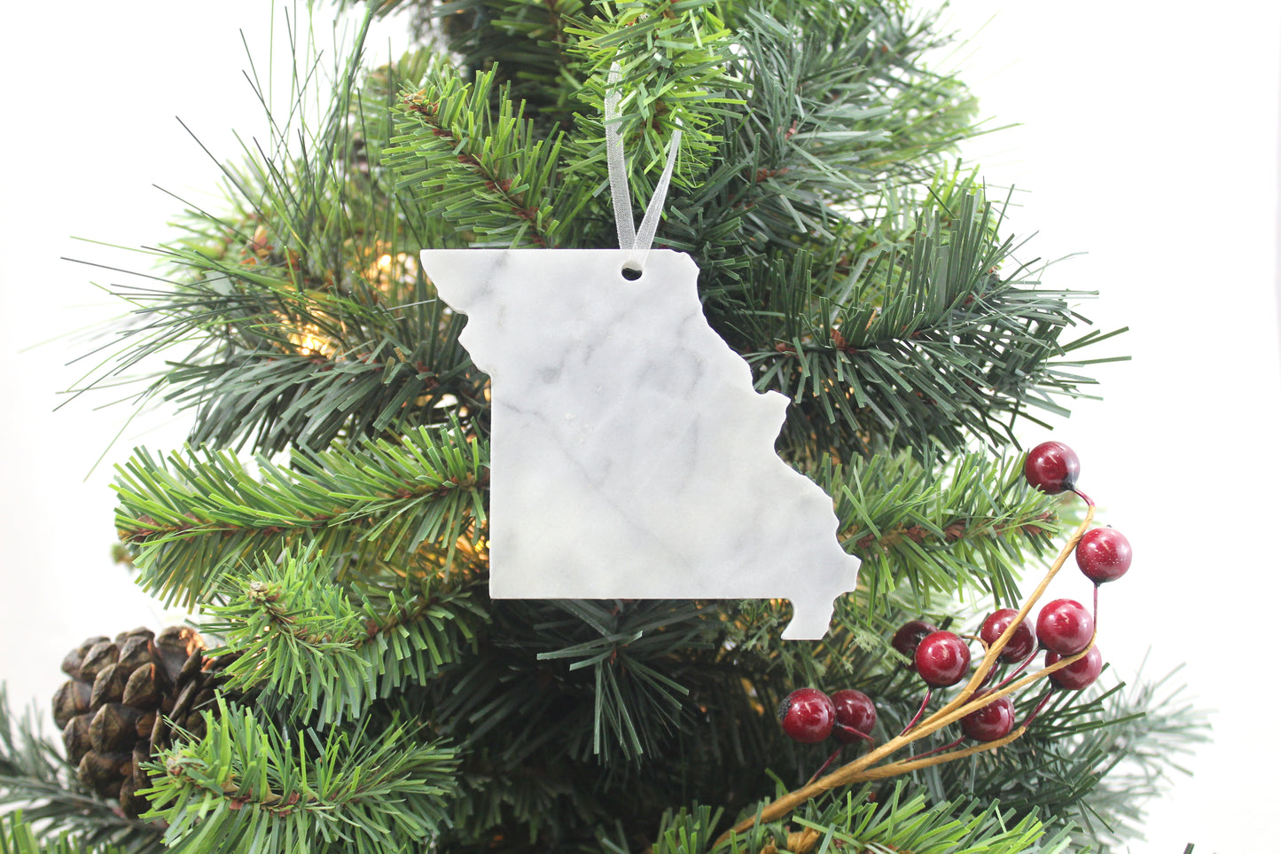 Missouri Marble Christmas Ornament