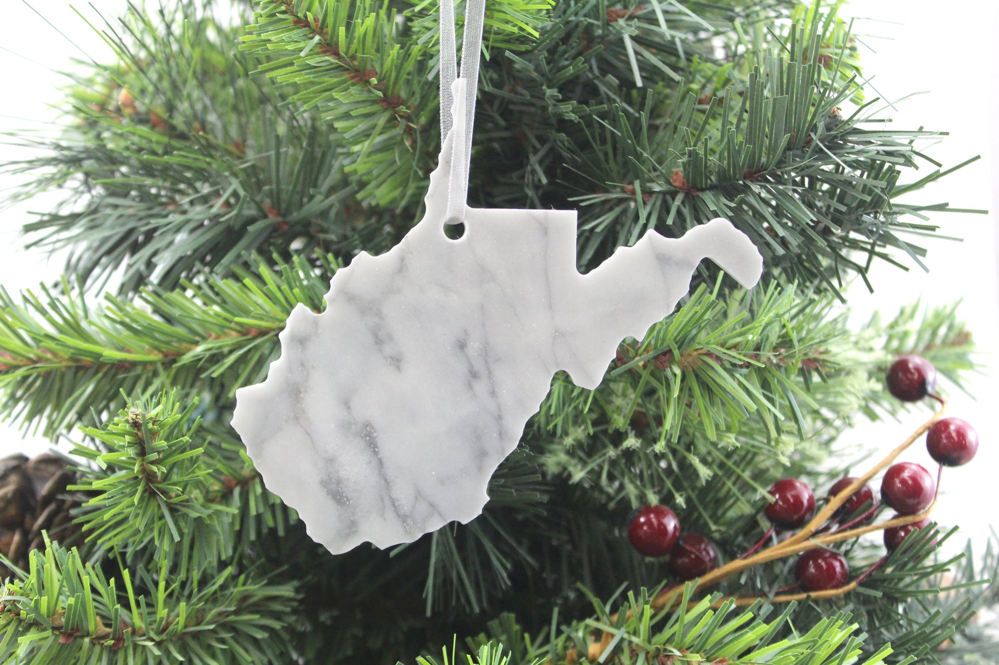 West Virginia Marble Ornament