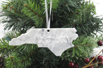 North Carolina Marble Christmas Ornament
