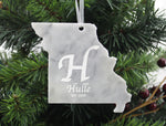 Missouri Marble Christmas Ornament