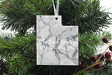 Utah Marble Christmas Ornament