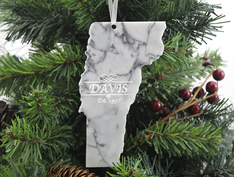 Vermont Marble Christmas Ornament