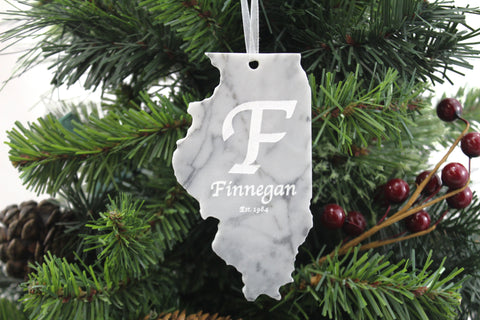 Illinois Christmas Ornament