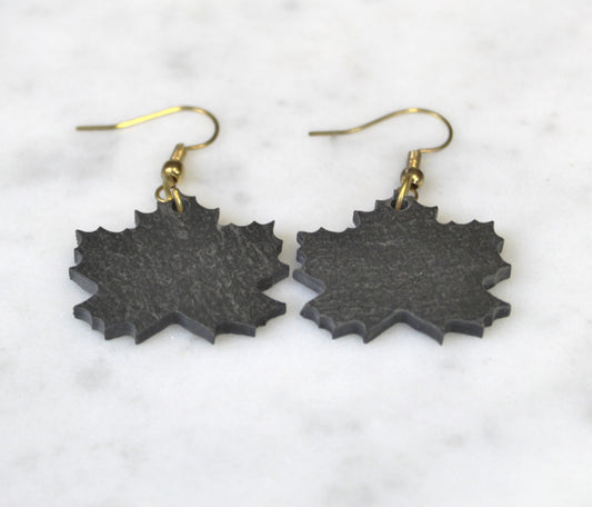 Maple Leaft Slate Earrings