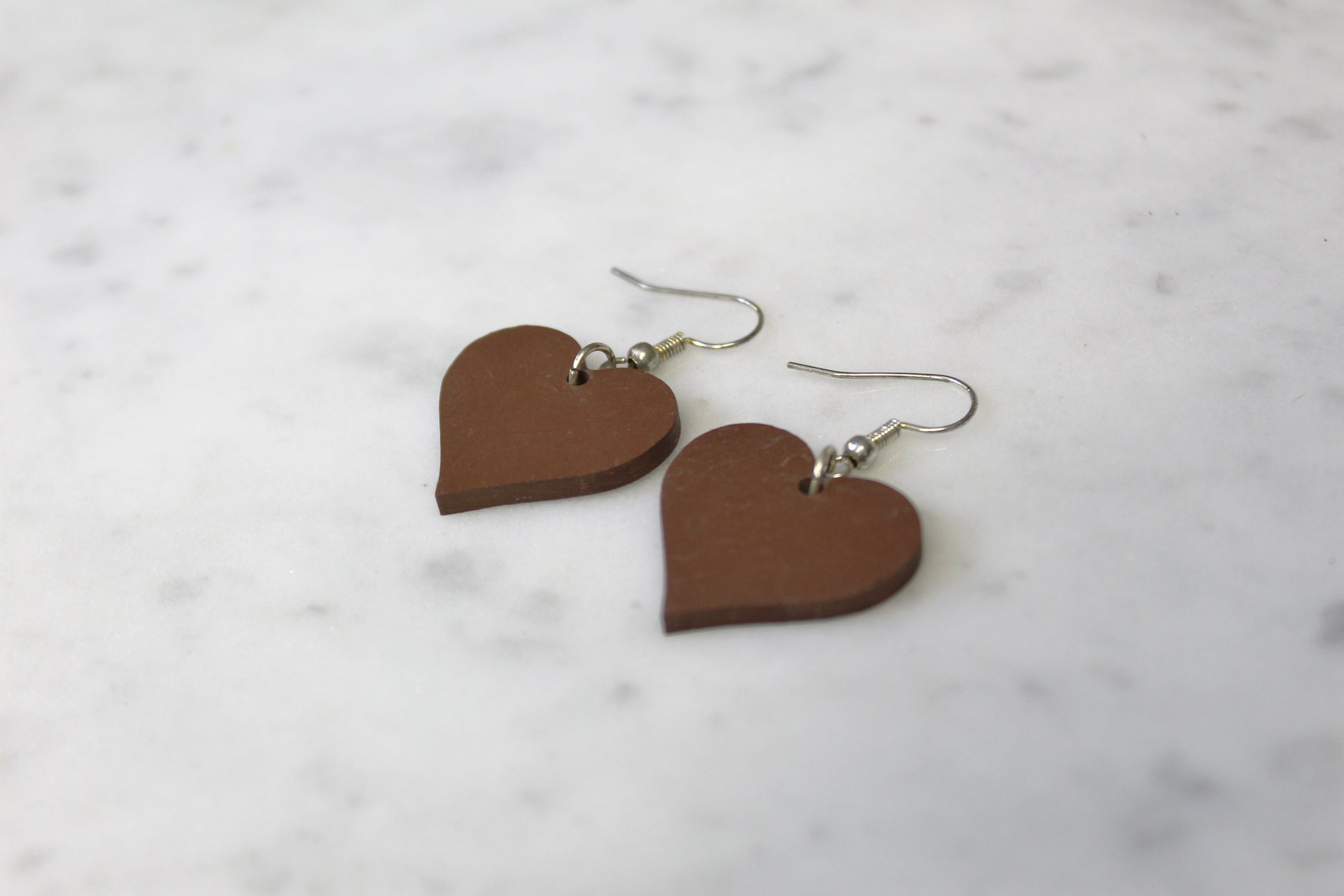 heart slate earrings