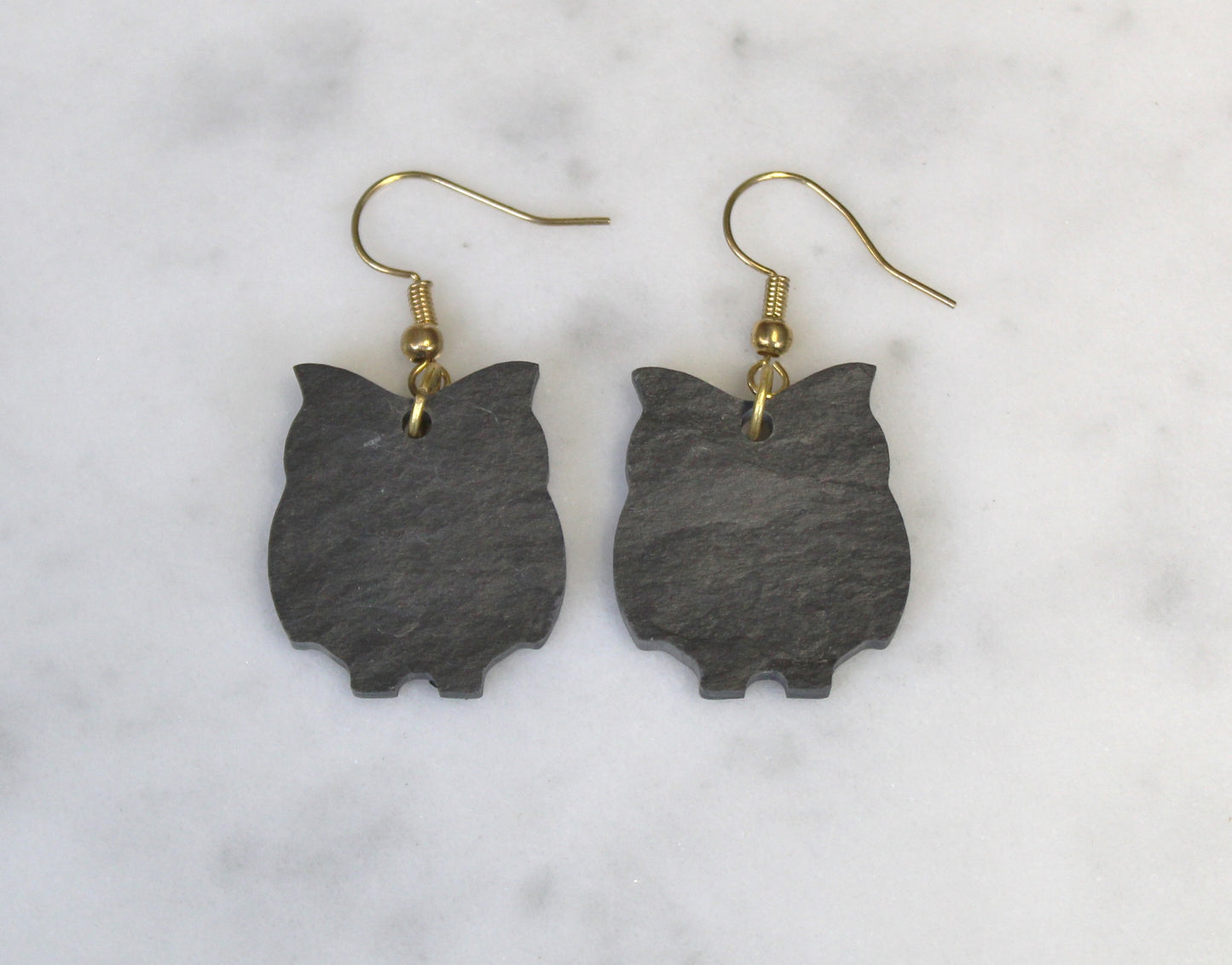 Owl Slate Earrings