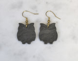Owl Slate Earrings