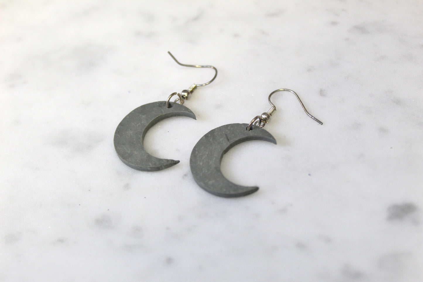 Moon slate earrings