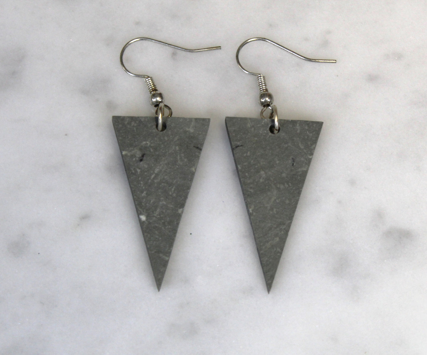 Triangle Drop Slate Earrings