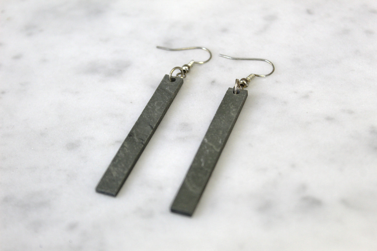 Long Bar Slate Earrings