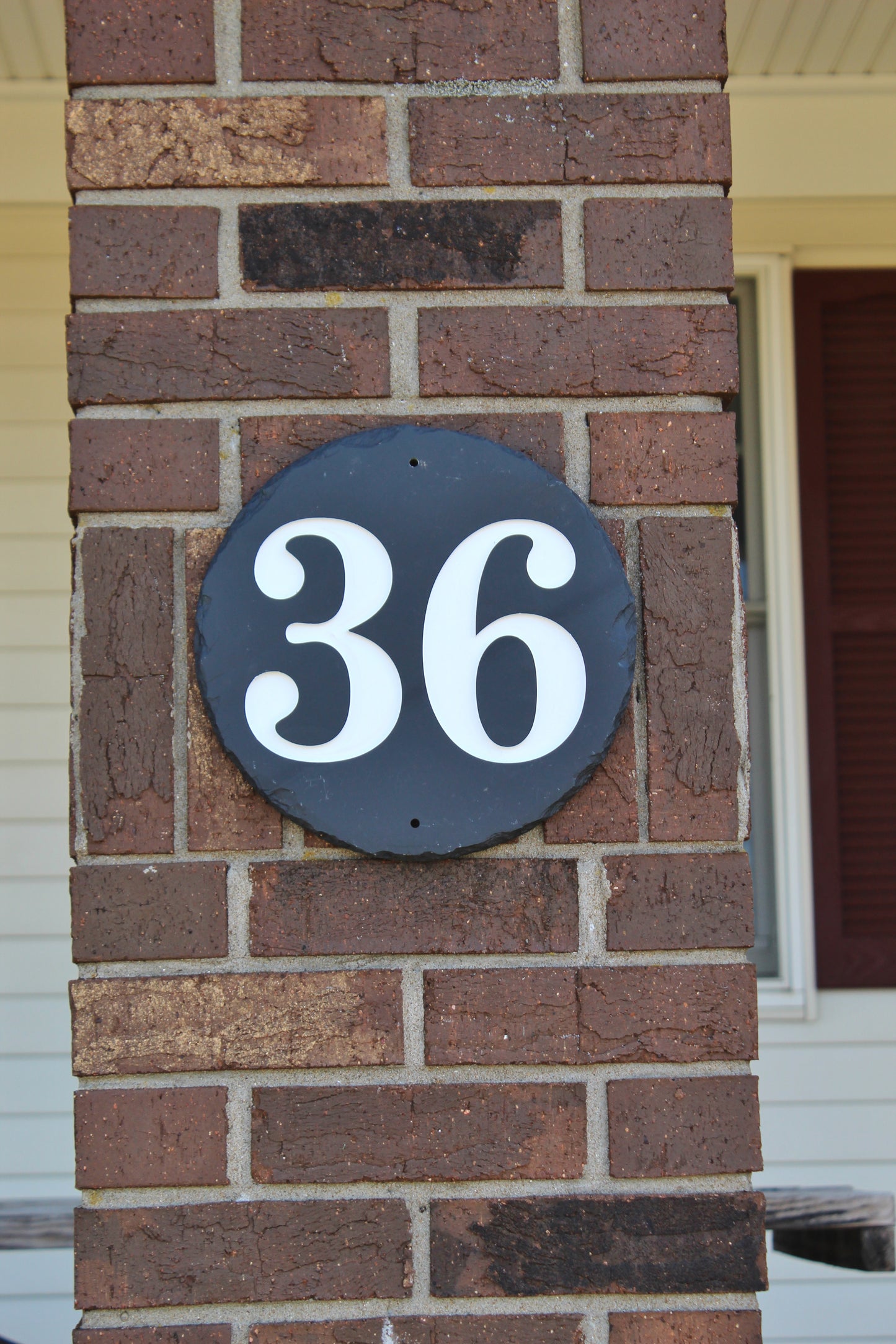 Circle Slate House Number 