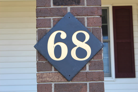 Diamond Slate House Number