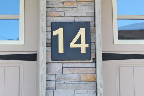 Square Slate House Number