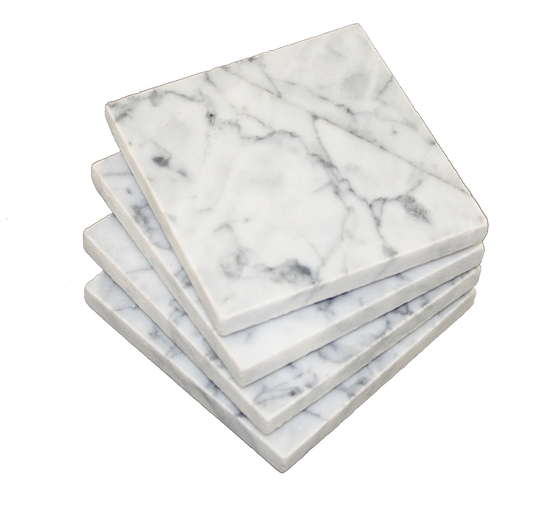 Square Statuary Capri Marble Coasters