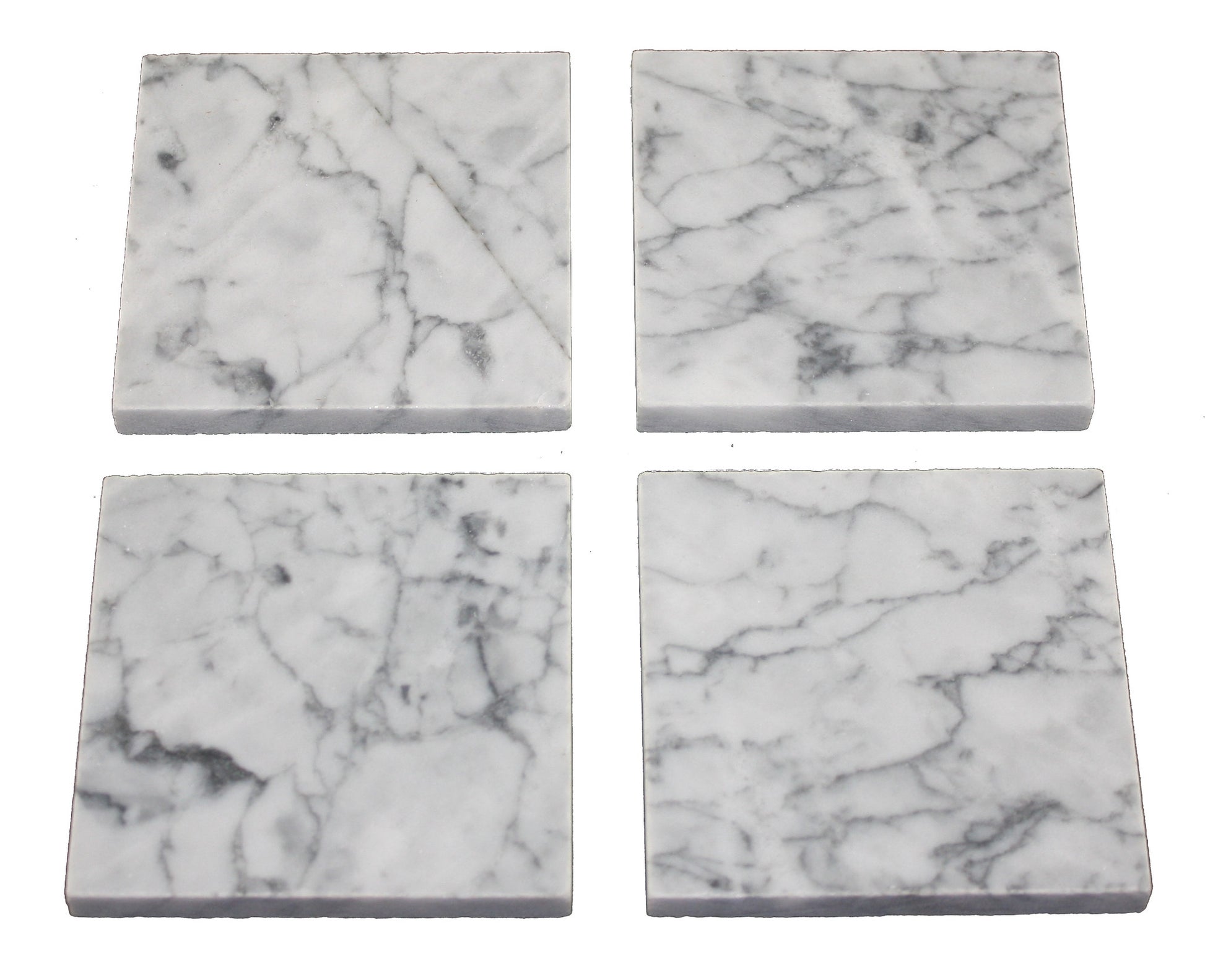 Set of 4 Statuary Capri Marble Coasters