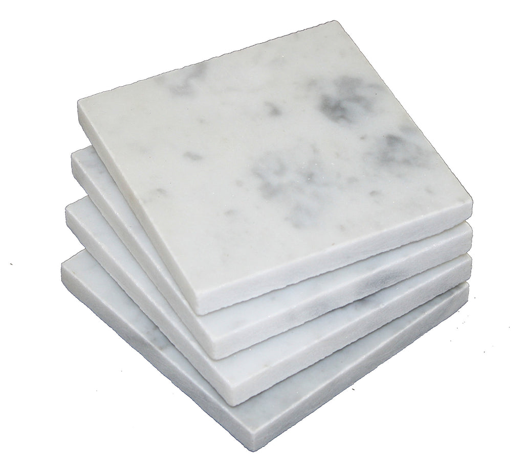 Waterfall Marble Square Coasters, Set of 4 – Be Home