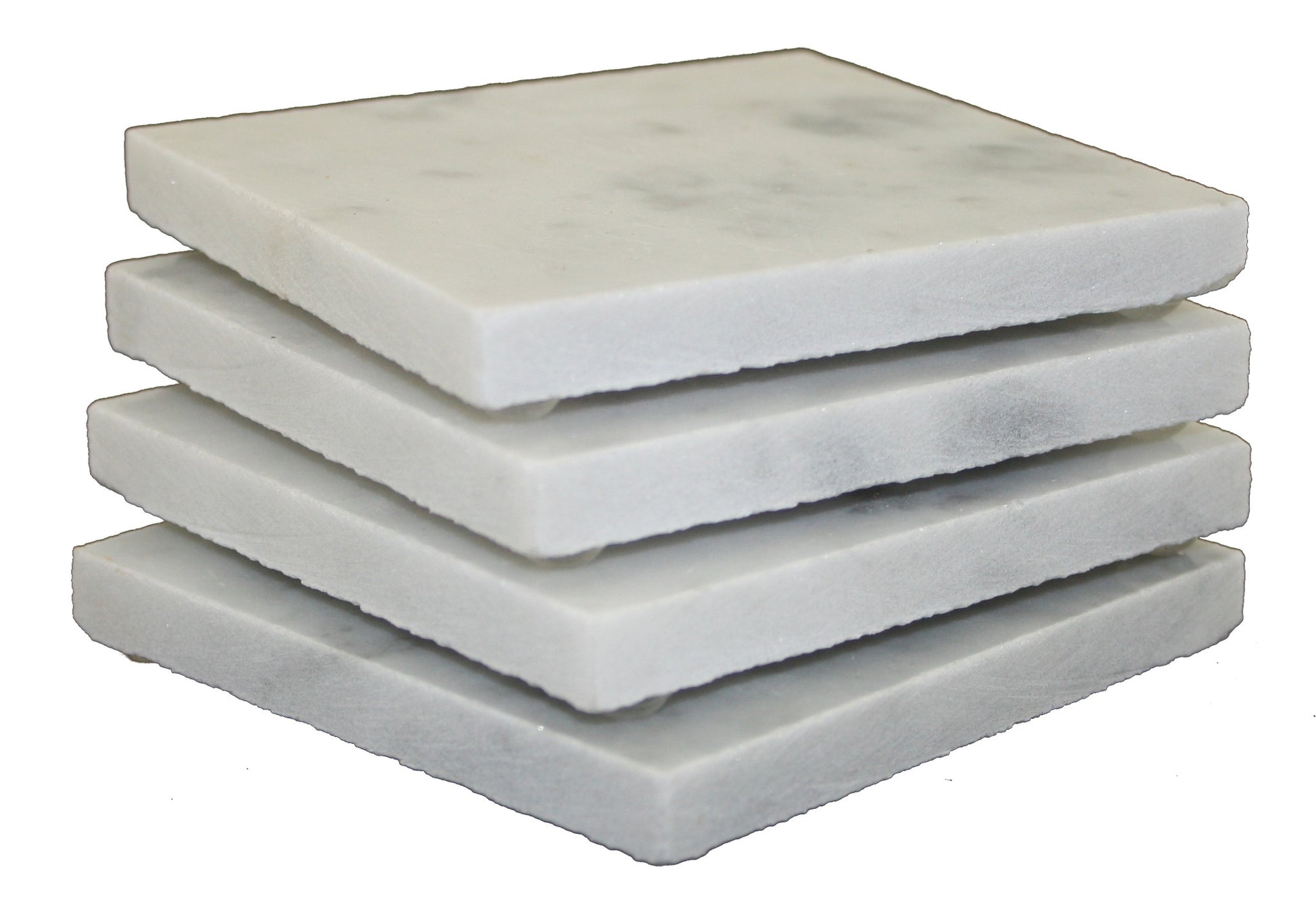 Square Carrara White Marble Coaster