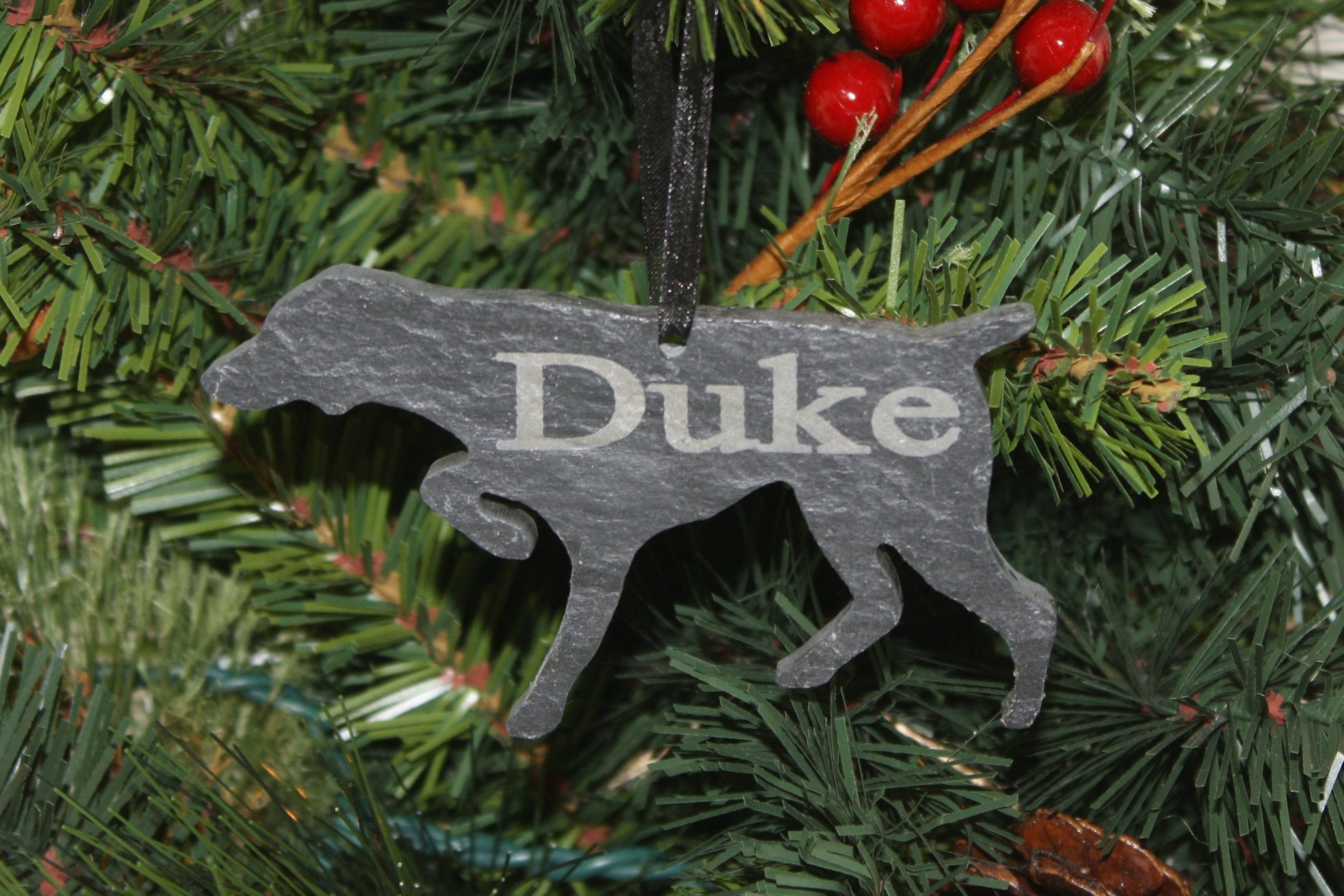 German Shorthaired Pointer Slate Christmas Ornament