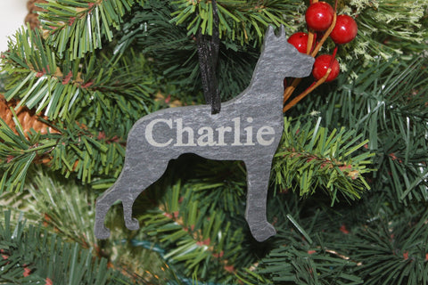 Great Dane Slate Christmas Ornament