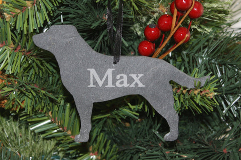 Labrador Retriever Slate Christmas Ornament
