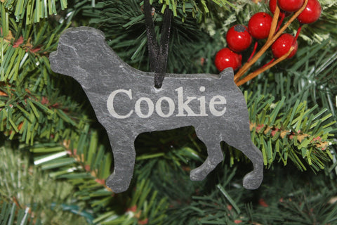 Rottweiler Slate Christmas Ornament