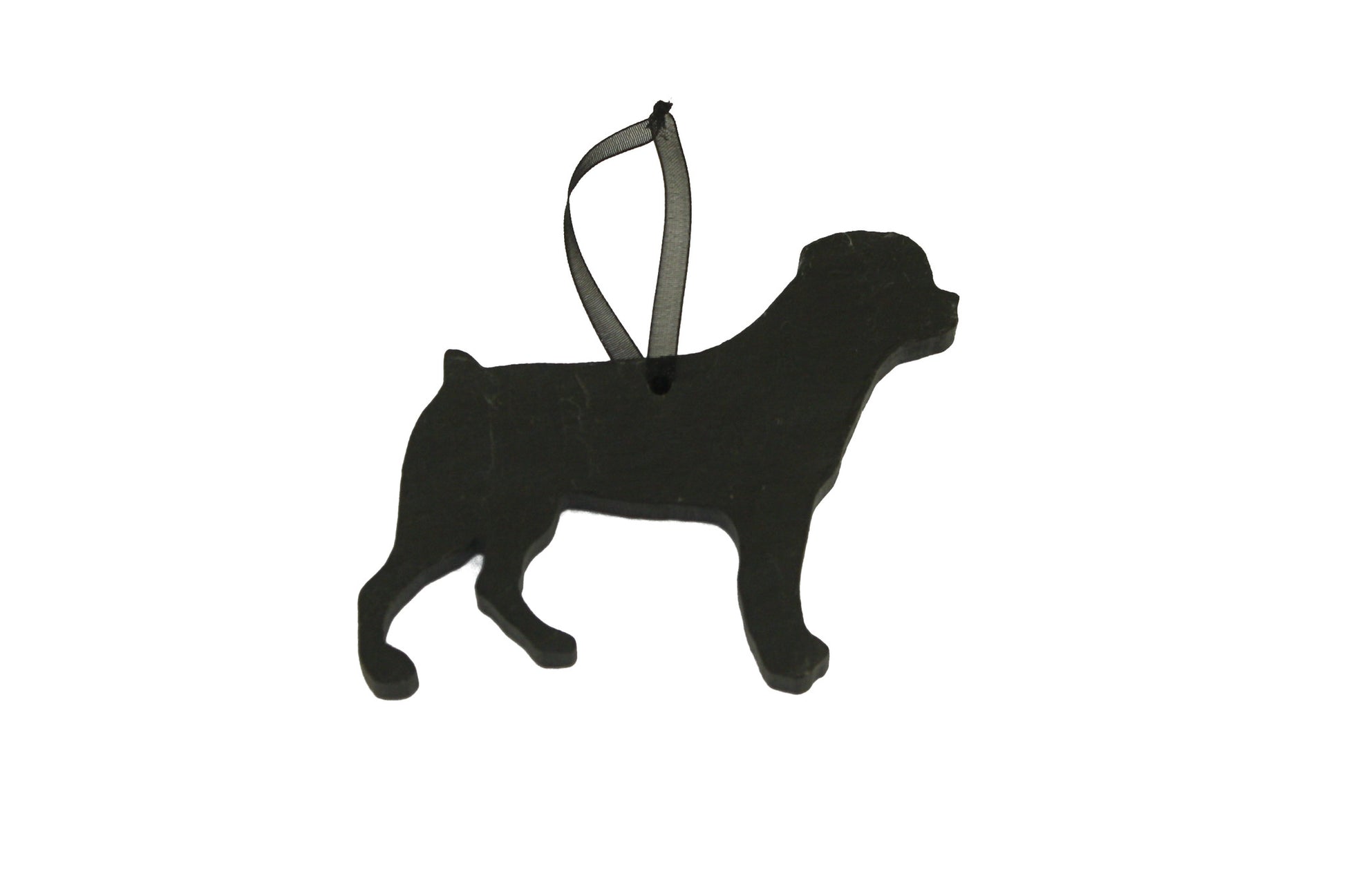 Rottweiler Black Slate Christmas Ornament