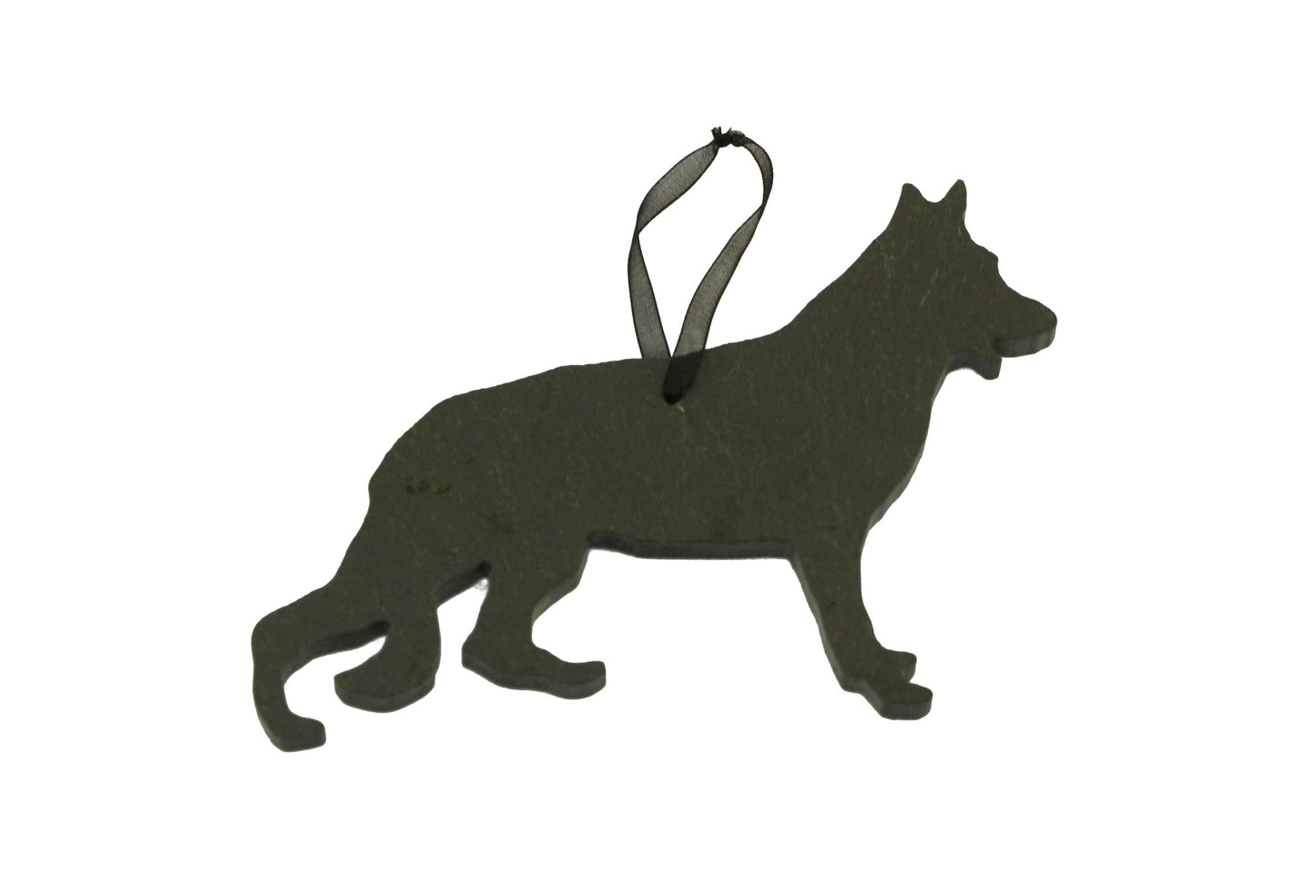 German Shepard Black Slate Ornament