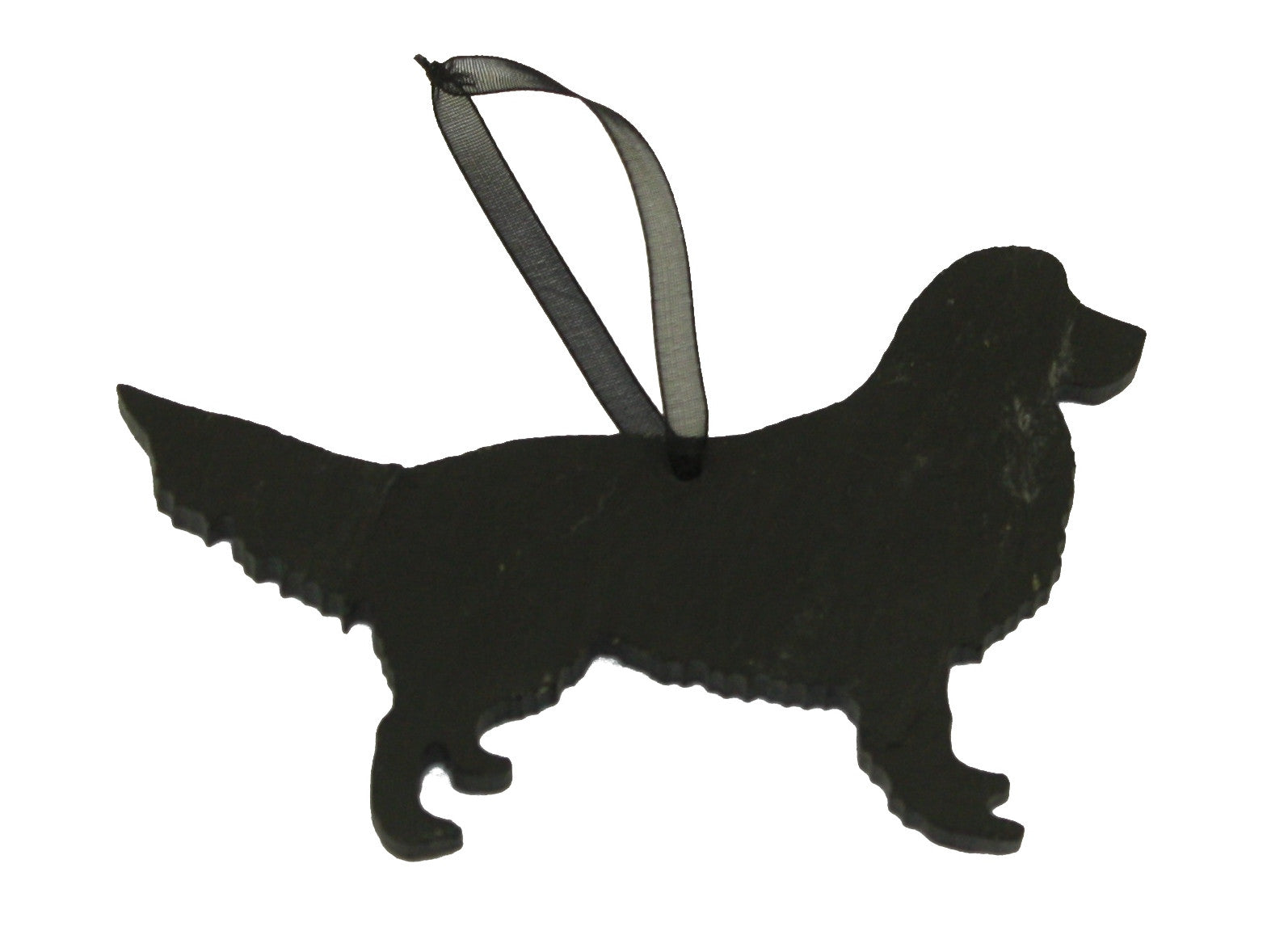 Golden Retriever Black Slate Ornament