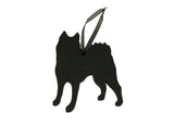 Siberian Husky Black Slate Ornament