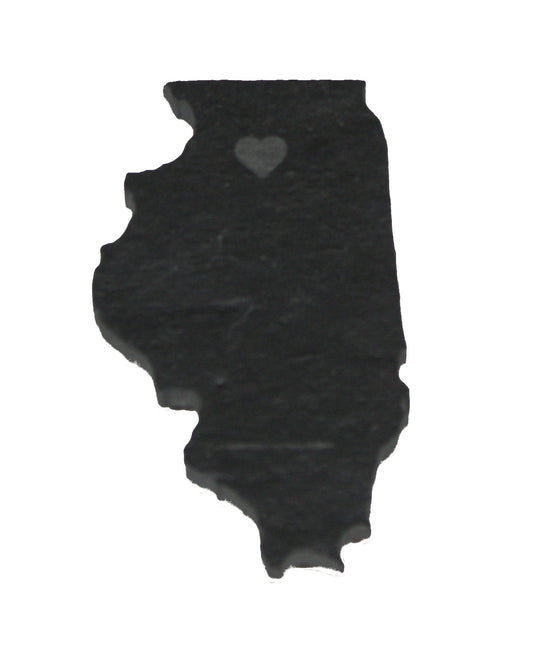 Illinois Slate Fridge Magnet