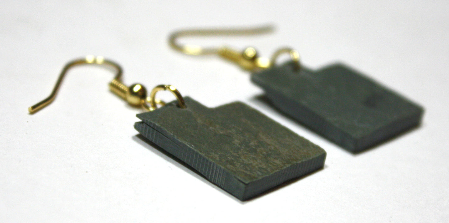 Utah Black Slate Earrings