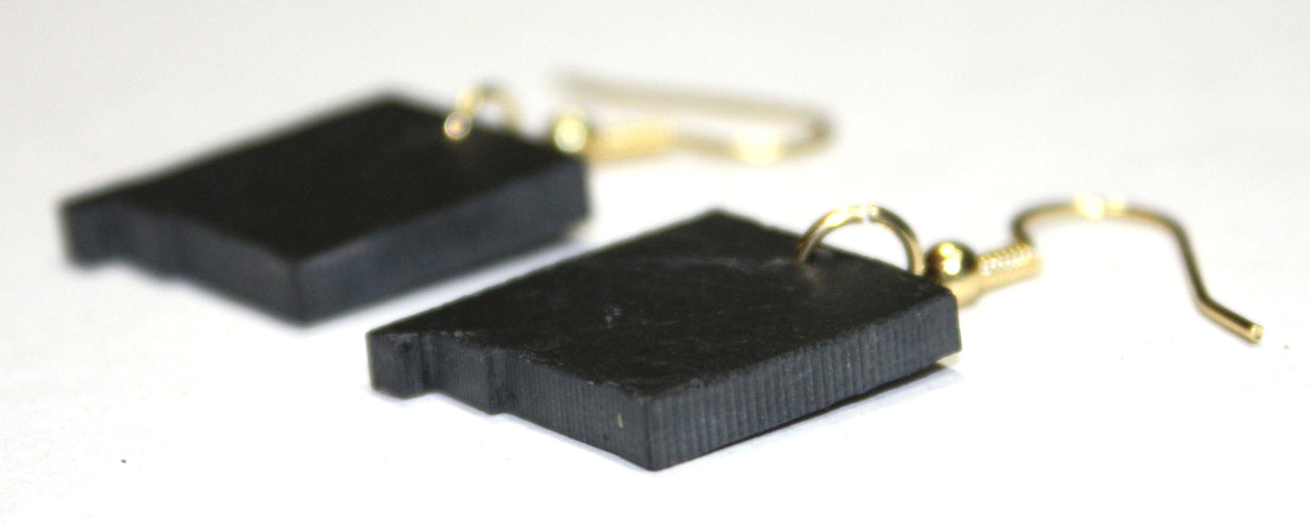 New Mexico Black Slate Earrings