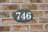 Custom Oval Shaped House Number
